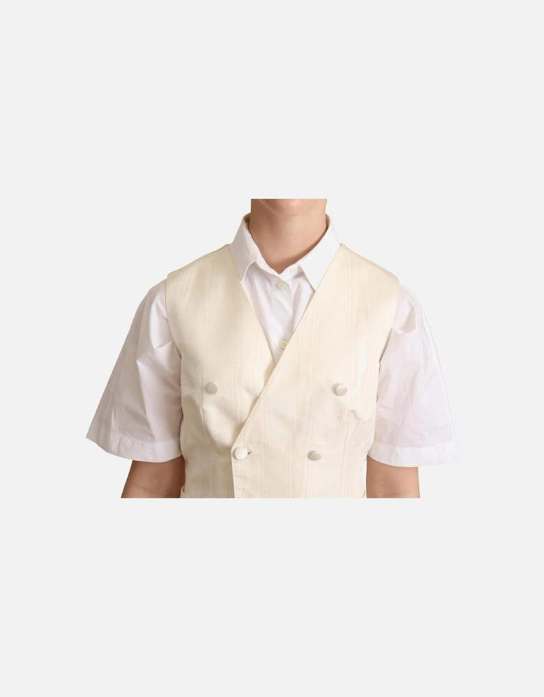 Dolce Gabbana Vest Cream Sleeveless Women - Beige