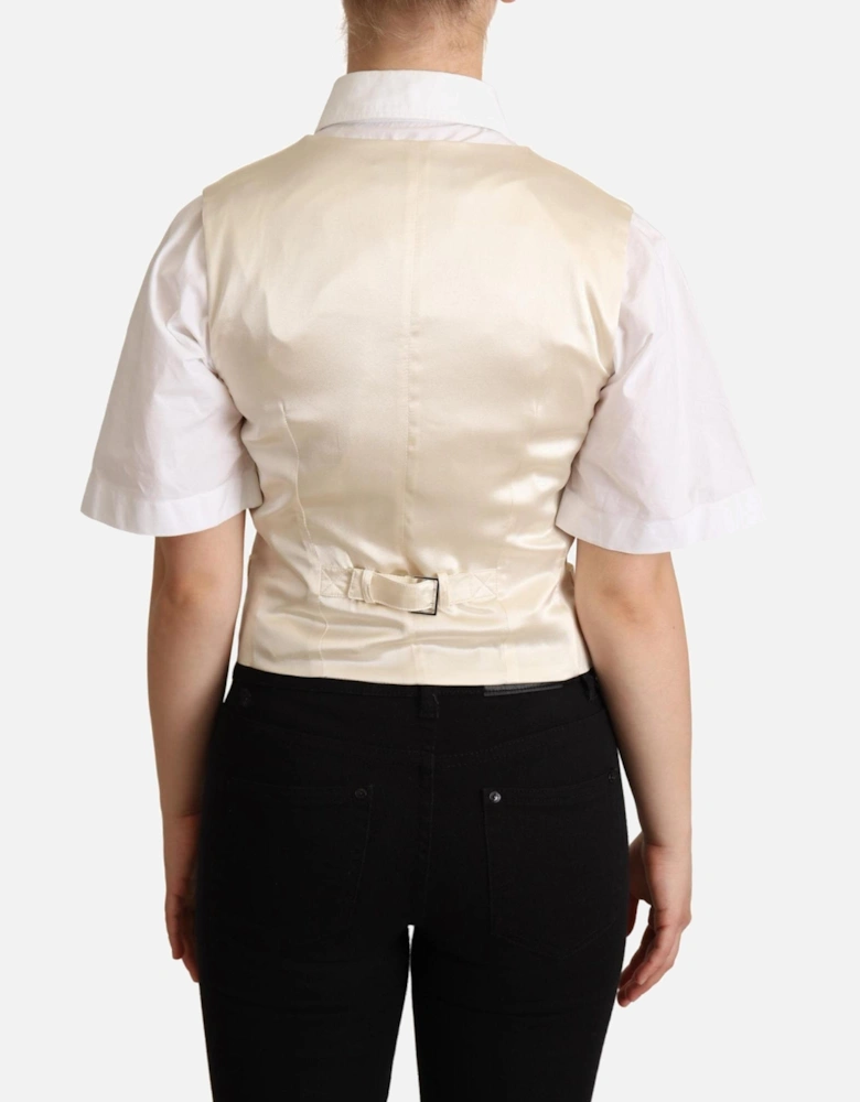 Dolce Gabbana Vest Cream Sleeveless Women - Beige