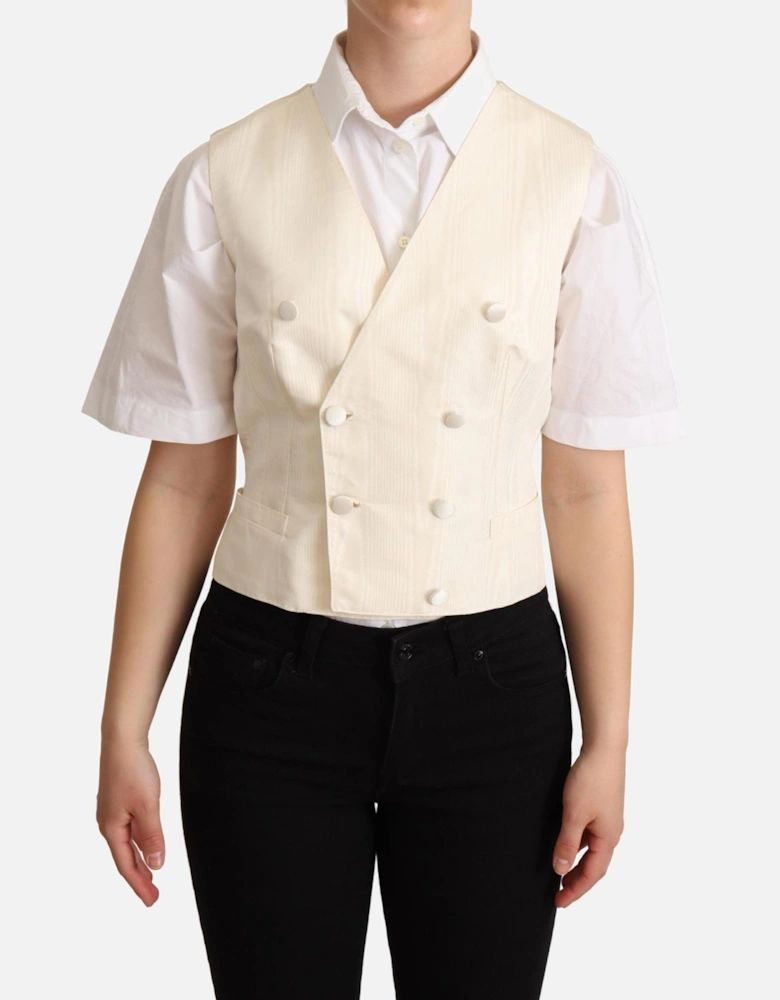 Dolce Gabbana Vest Cream Sleeveless Women - Beige