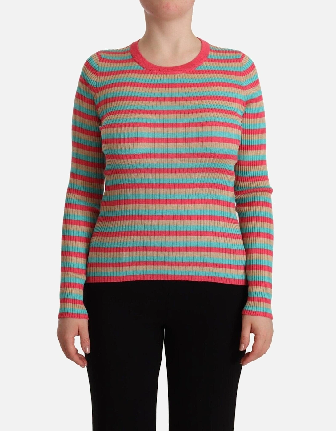 Dolce Gabbana TSH7618 Ribbed Knit Top Women - Multicolor T-Shirts, 5 of 4