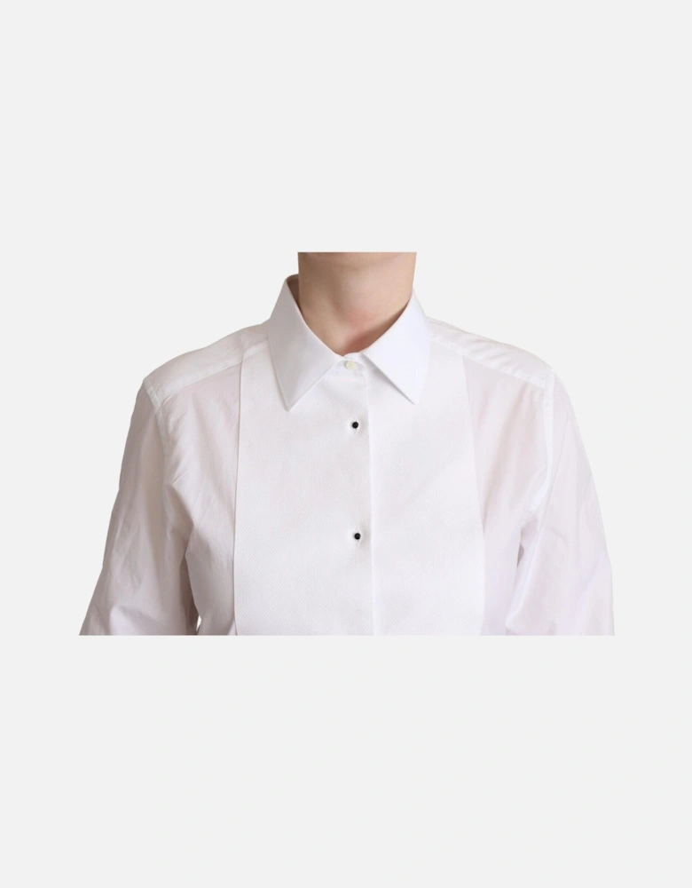 Cotton Poplin Shirt with Buttons Women - White
