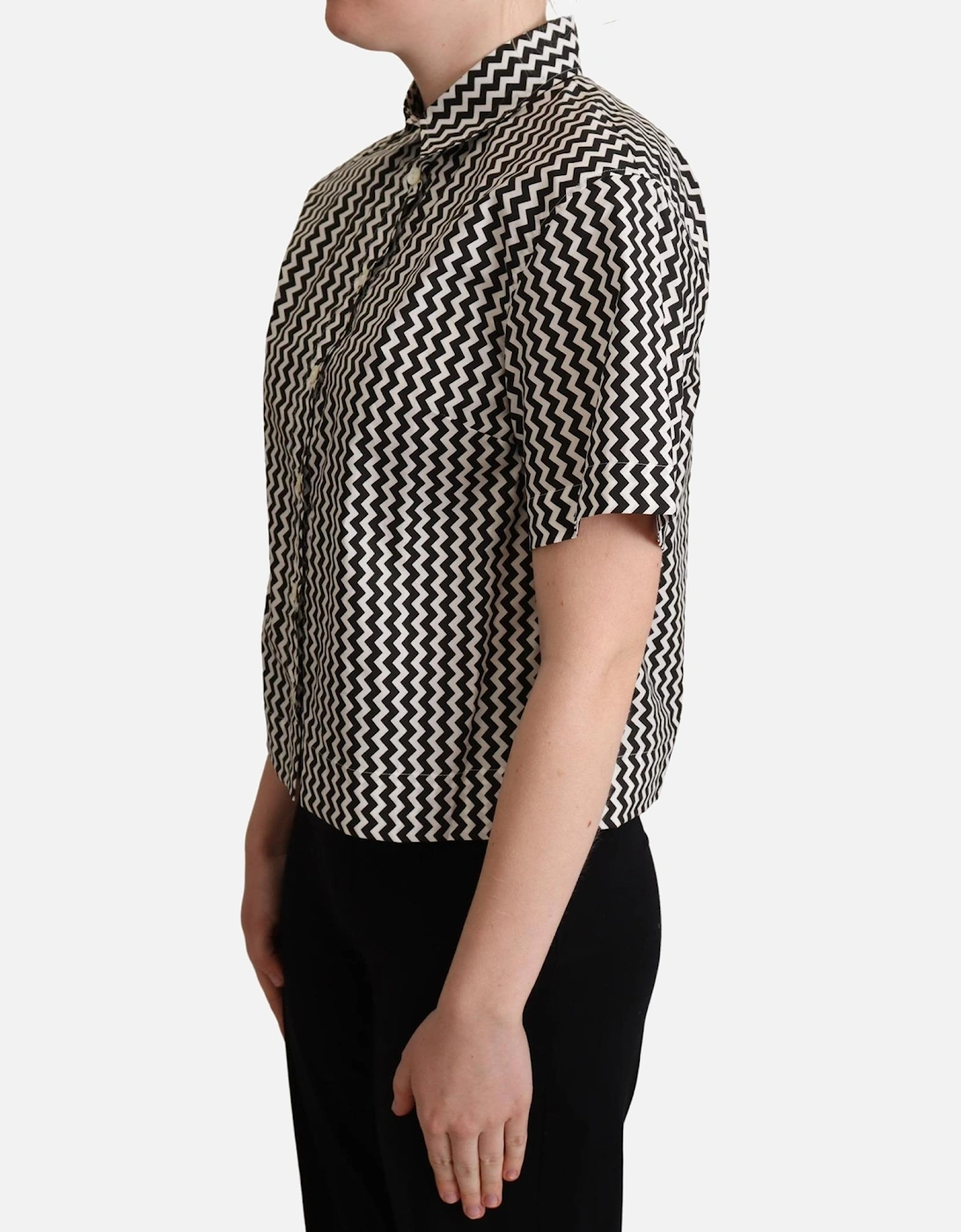 Dolce Gabbana TSH5960 Zigzag Shirt Women - Black
