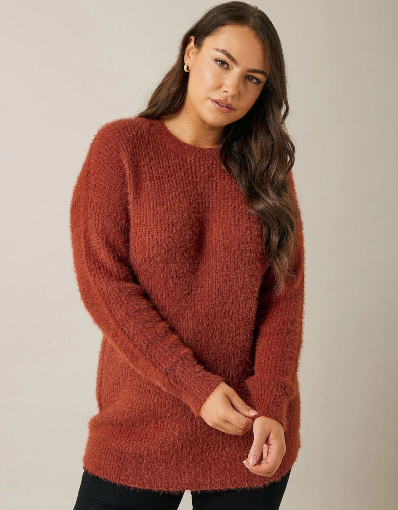 Cat Feather Jumper - Orange