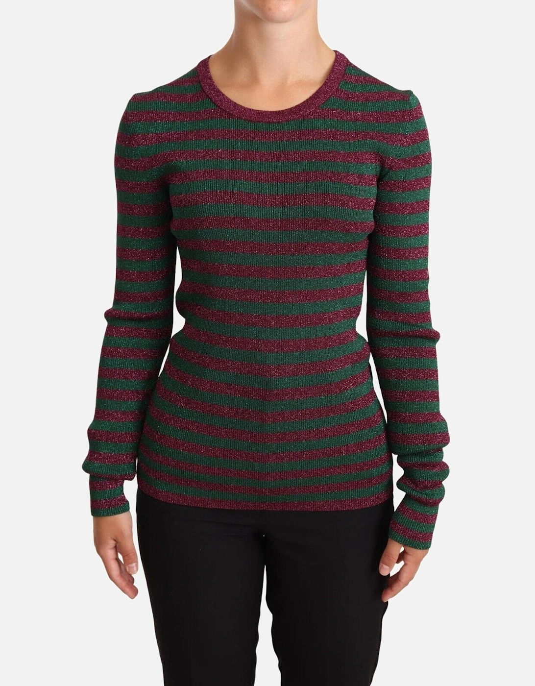 Dolce Gabbana TSH5773 Metallic Knit Sweater Women - Multicolor, 5 of 4