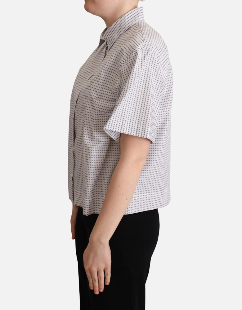 Dolce Gabbana Short Sleeve Collared Shirt Women - White