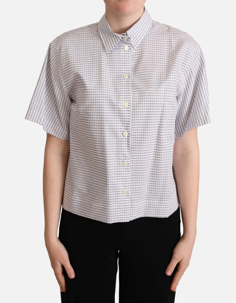 Dolce Gabbana Short Sleeve Collared Shirt Women - White