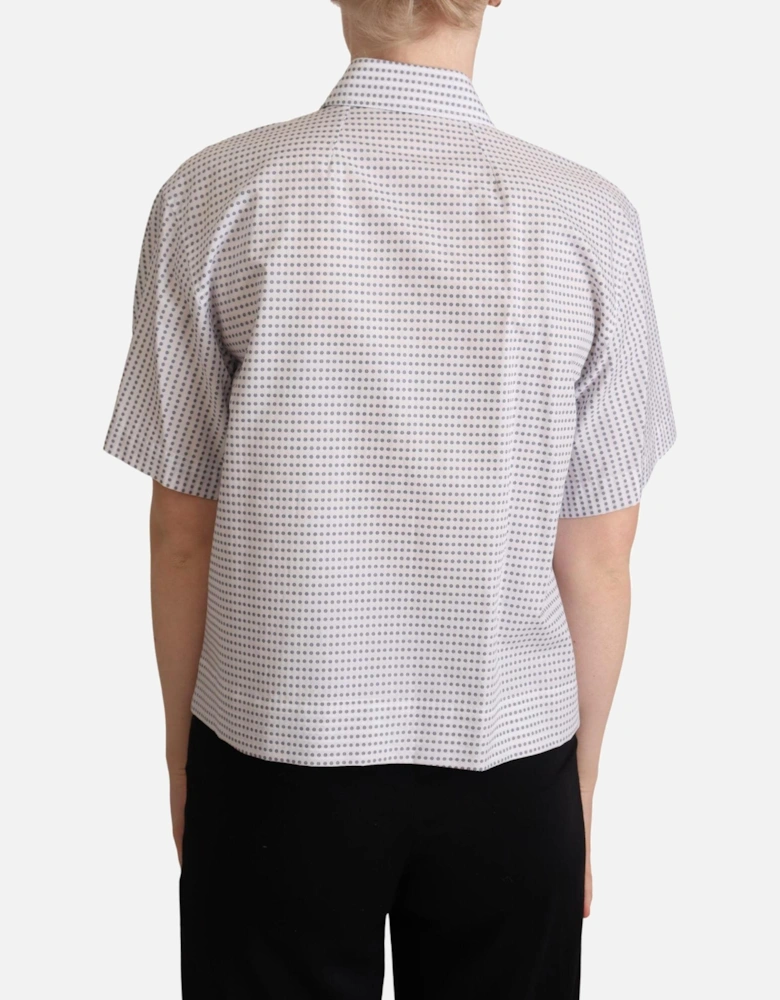 Dolce Gabbana Short Sleeve Collared Shirt Women - White