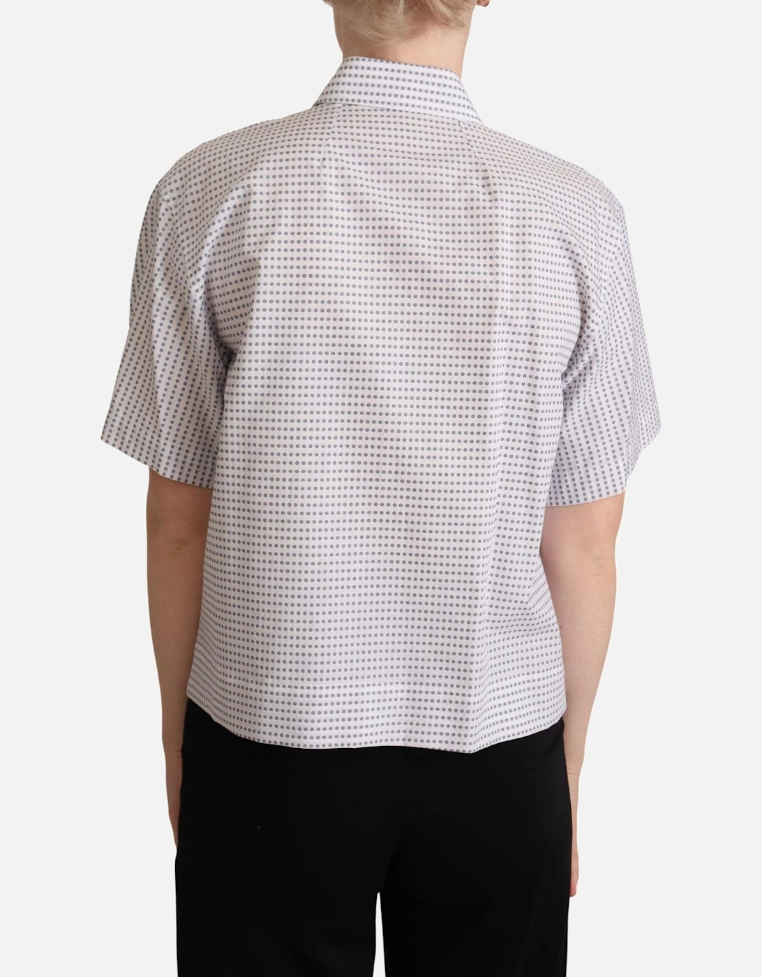 Dolce Gabbana Short Sleeve Collared Shirt Women - White