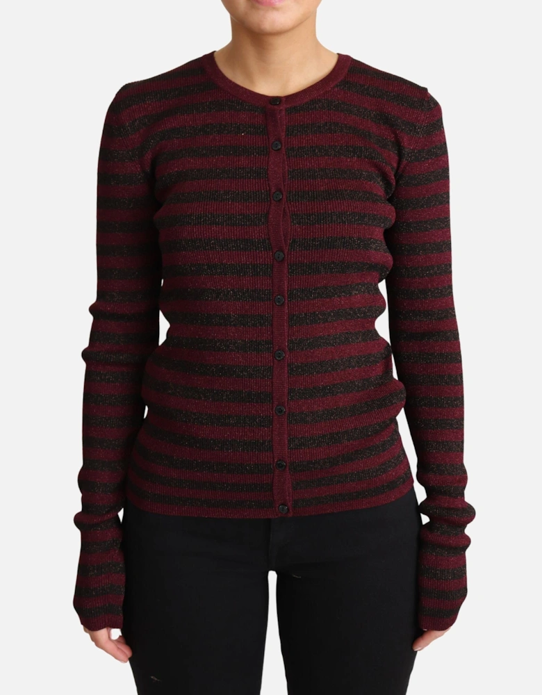 Metallic Striped Cardigan TSH5774 Women - Black Sweaters
