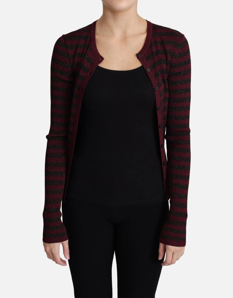 Metallic Striped Cardigan TSH5774 Women - Black Sweaters