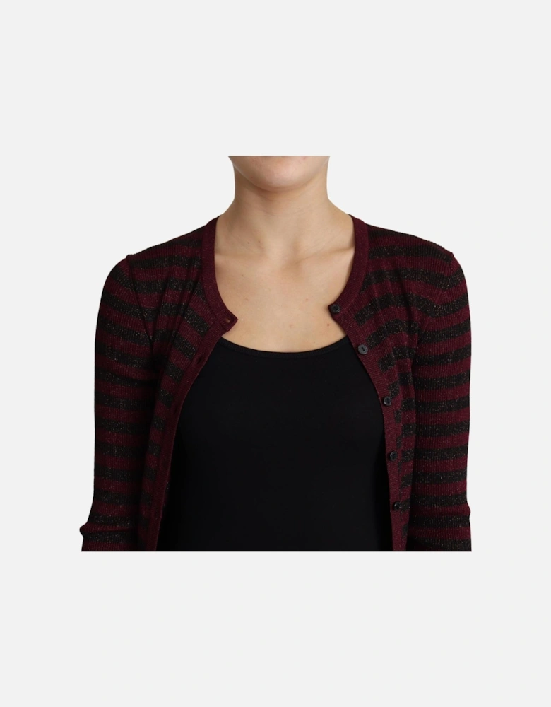 Metallic Striped Cardigan TSH5774 Women - Black Sweaters