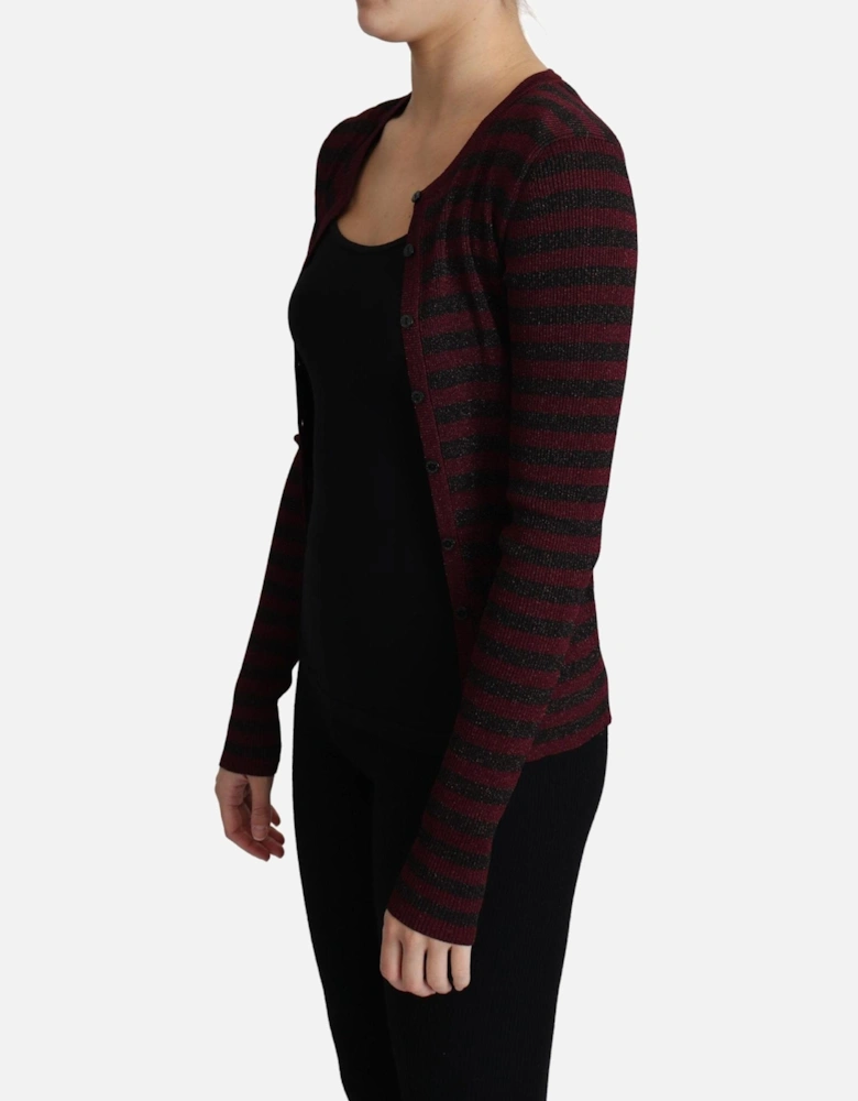 Metallic Striped Cardigan TSH5774 Women - Black Sweaters