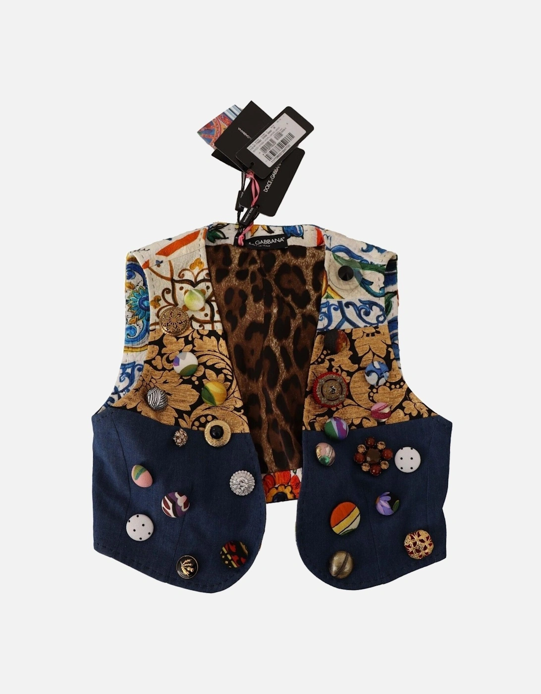 Dolce Gabbana Vest Patchwork Design Women - Multicolor T-Shirts