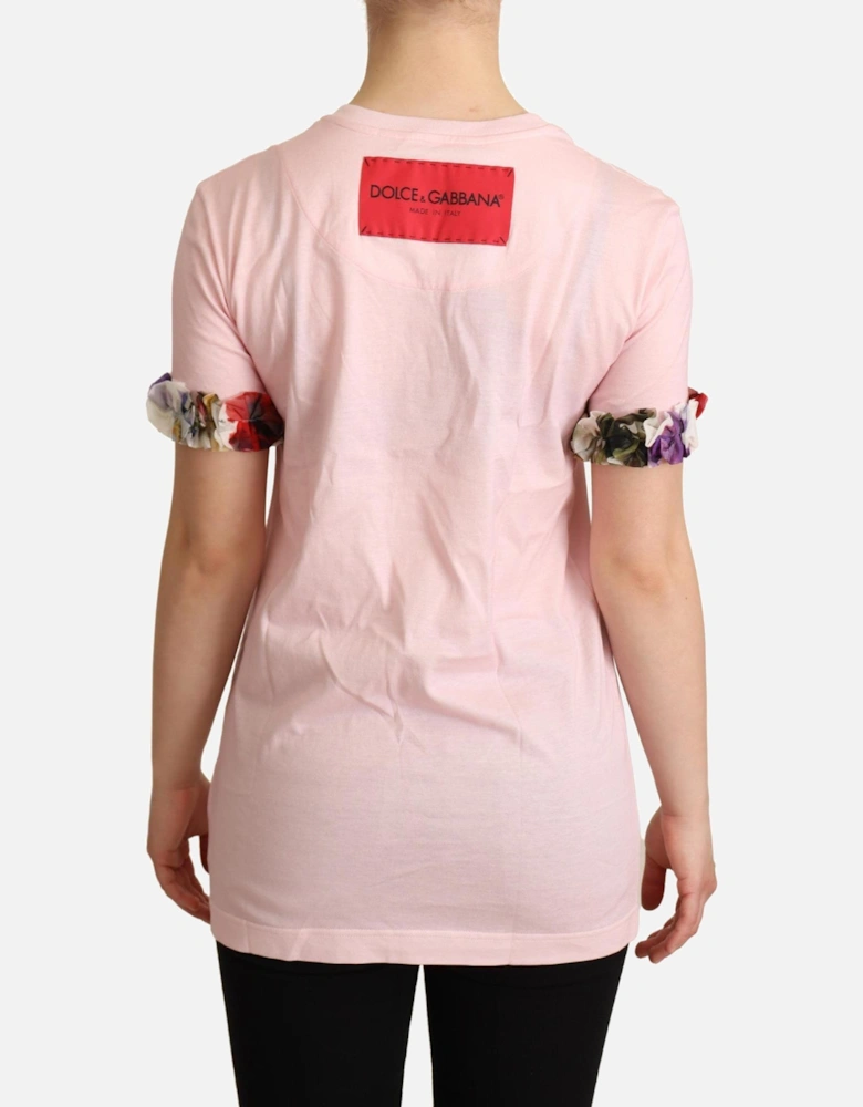 Dolce Gabbana Rose Print TShirt Women - Pink T-Shirts