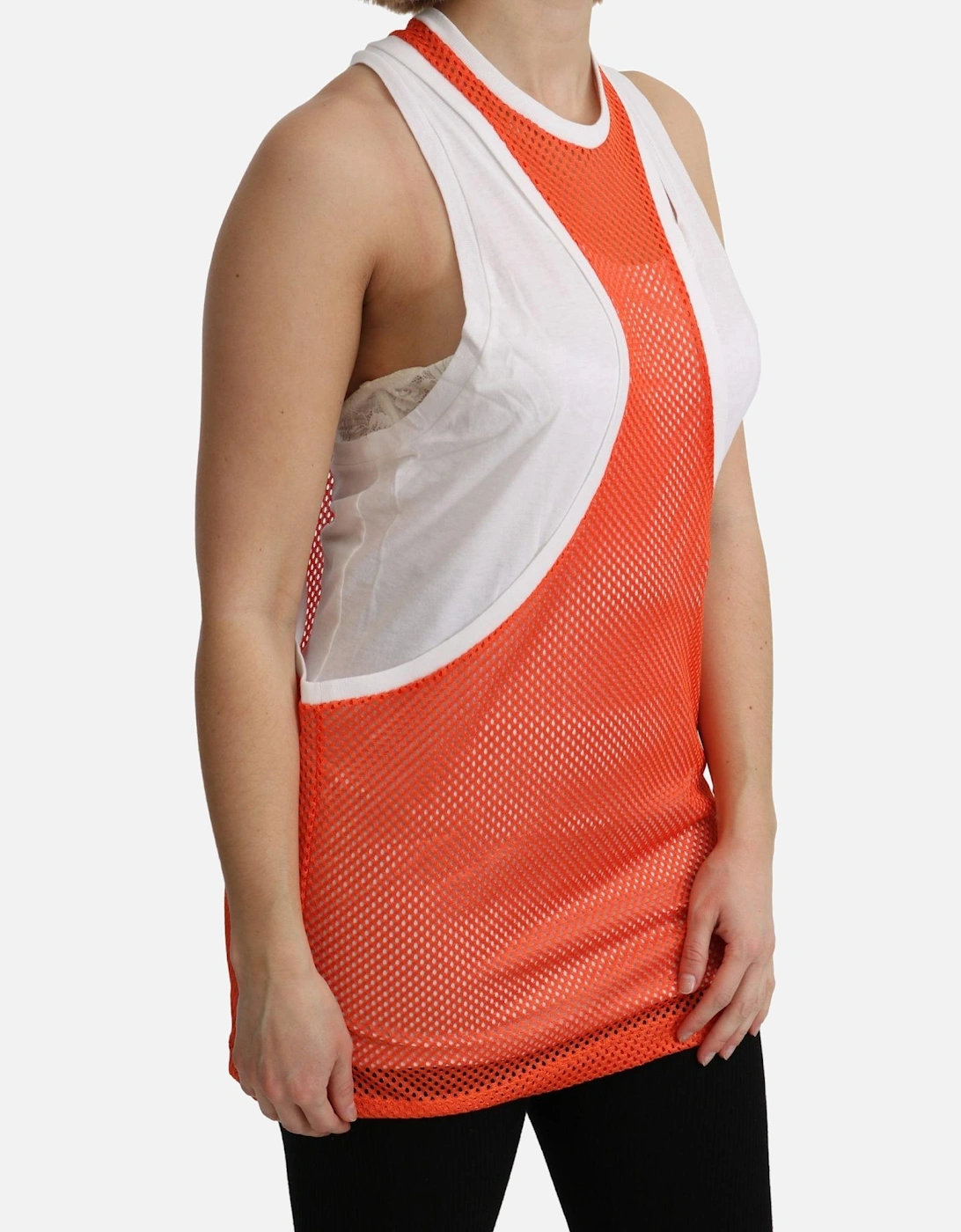 TSH5186 Tank Top OrangeWhite Women T-Shirts