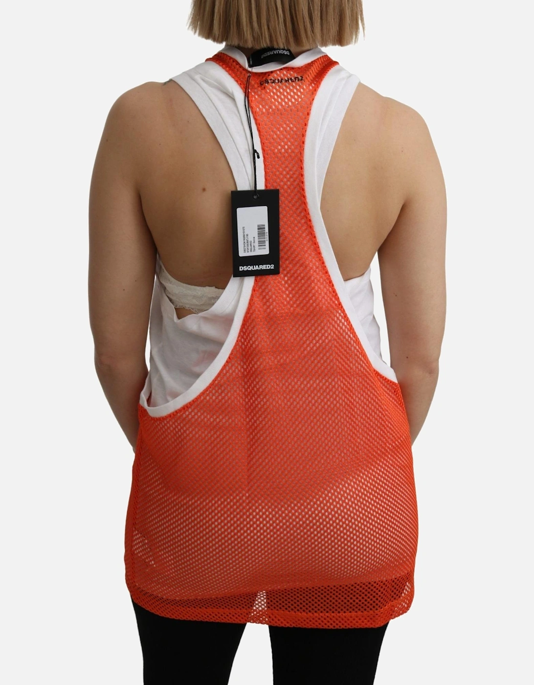 TSH5186 Tank Top OrangeWhite Women T-Shirts