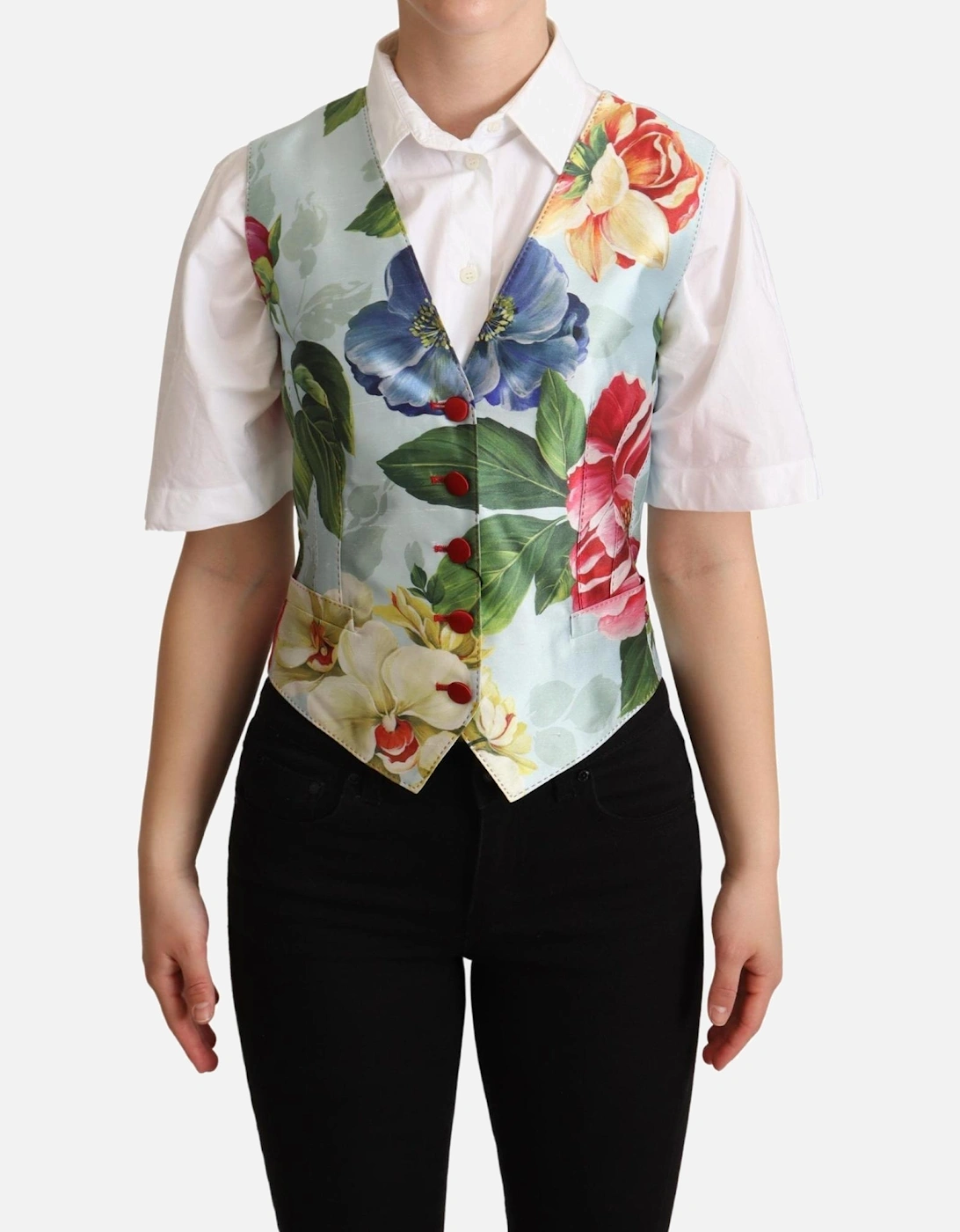 Dolce Gabbana Floral Vest TSH5997 Women - Green, 5 of 4