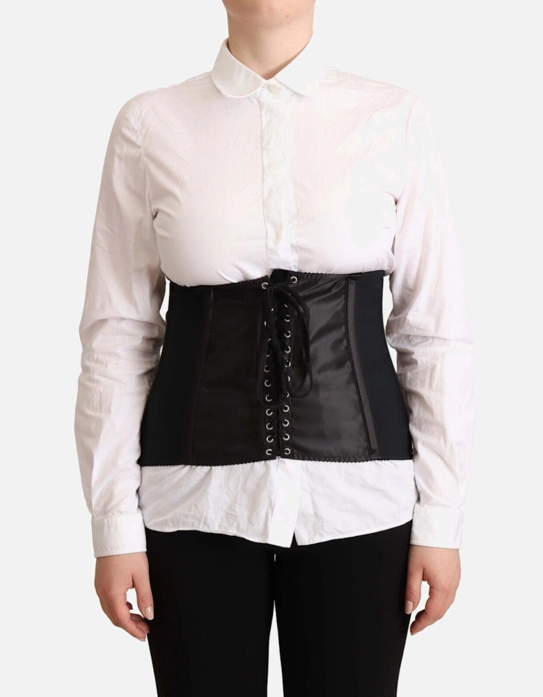 Dolce Gabbana Corset LaceUp Waist Cincher Women - Black T-Shirts