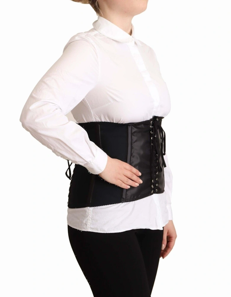 Dolce Gabbana Corset LaceUp Waist Cincher Women - Black T-Shirts