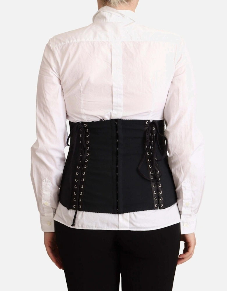 Dolce Gabbana Corset LaceUp Waist Cincher Women - Black T-Shirts