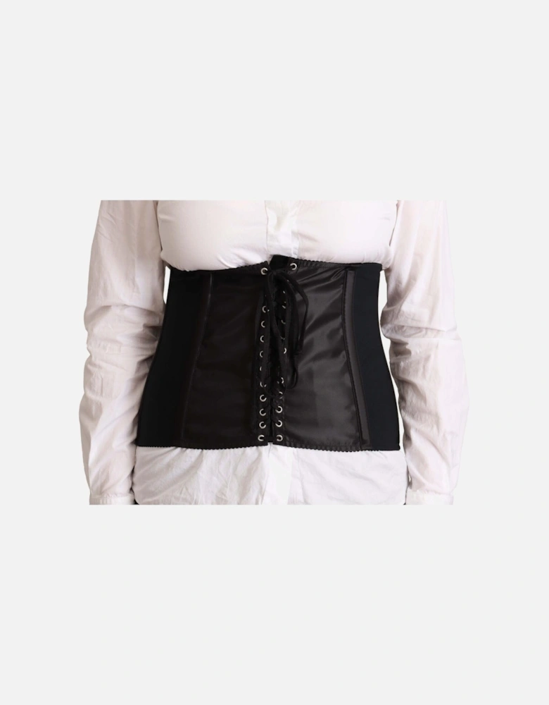 Dolce Gabbana Corset LaceUp Waist Cincher Women - Black T-Shirts
