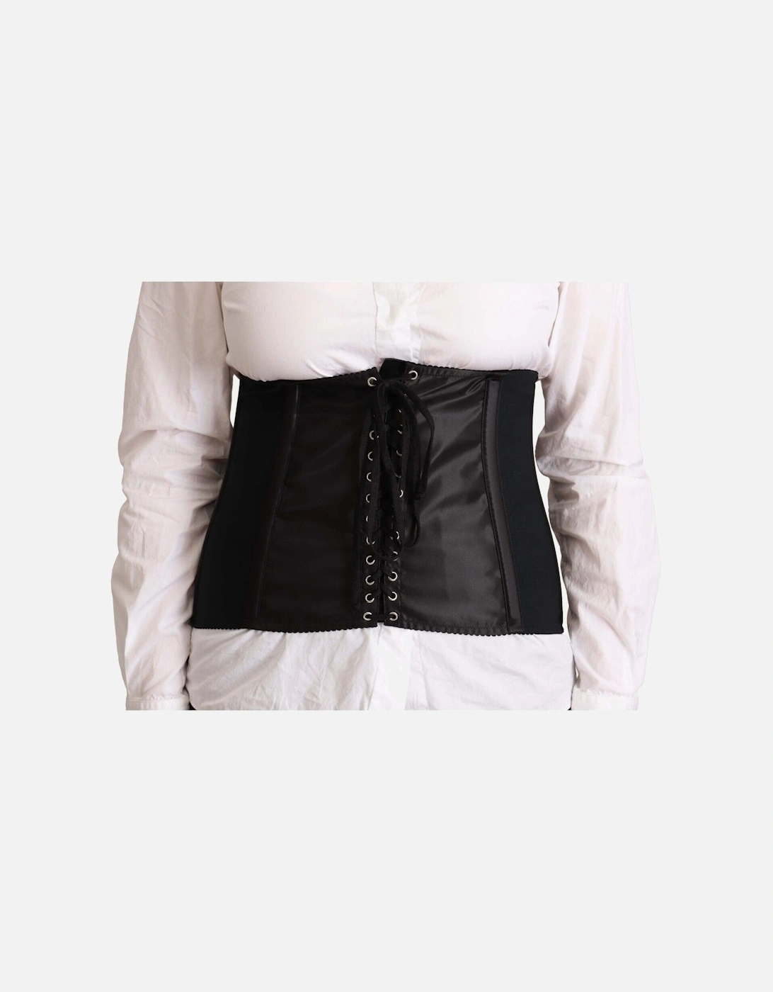 Dolce Gabbana Corset LaceUp Waist Cincher Women - Black T-Shirts