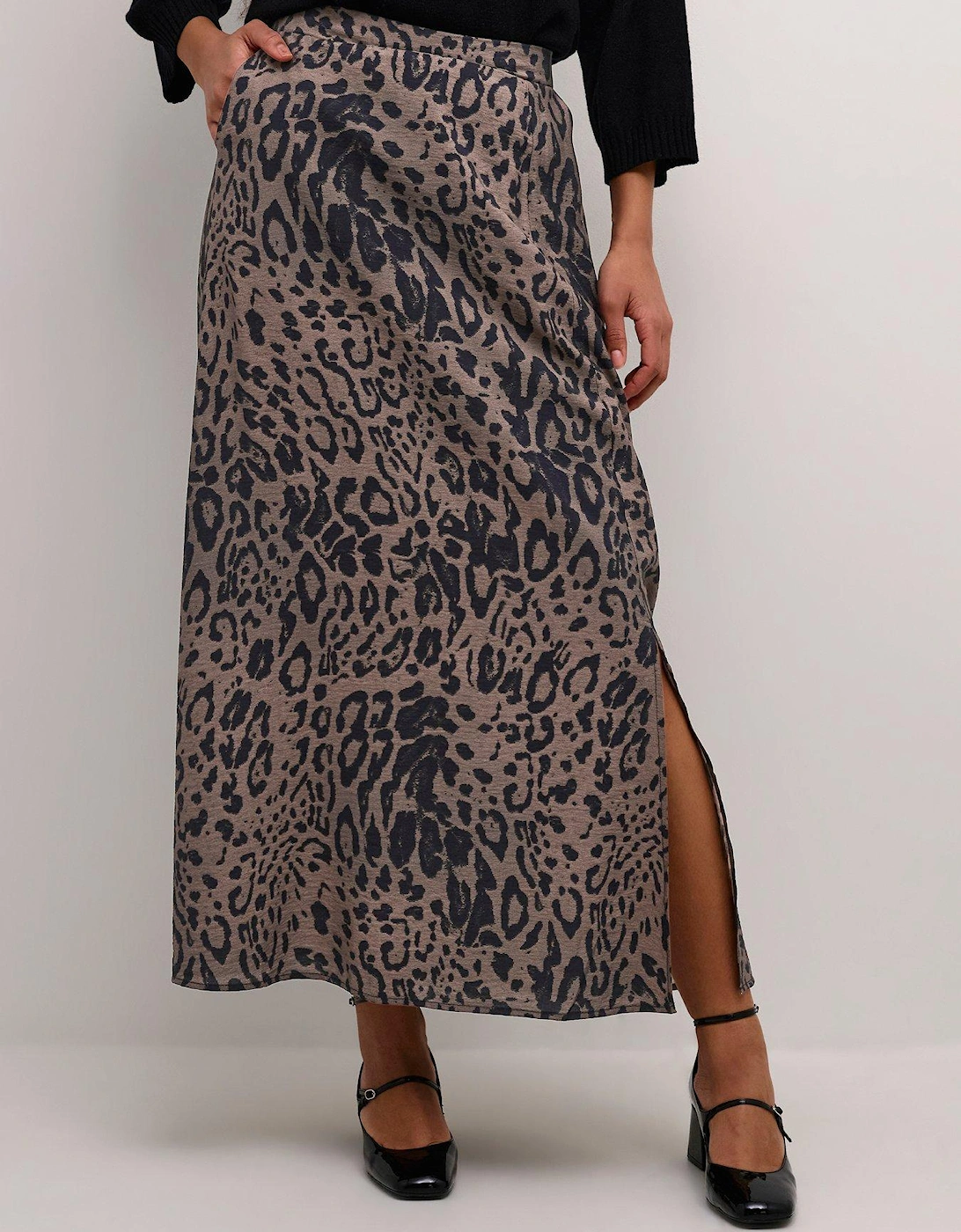 Kajemma Pocket Print Maxi Skirt - Brown, 2 of 1