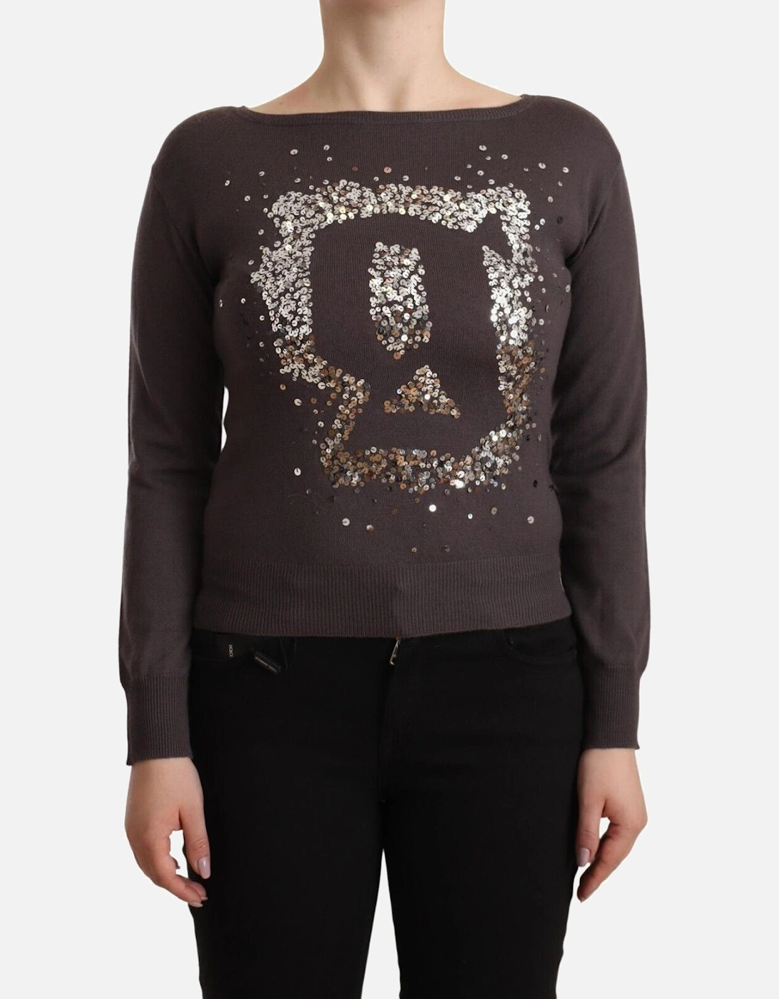 Long Sleeve Wool Pullover Sweater Women - Brown, 5 of 4