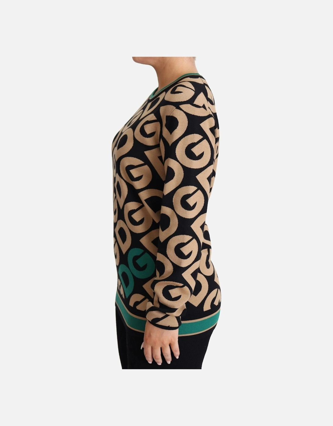 DG Knitwear Sweater Beige Black TSH5538 Women - Multicolor