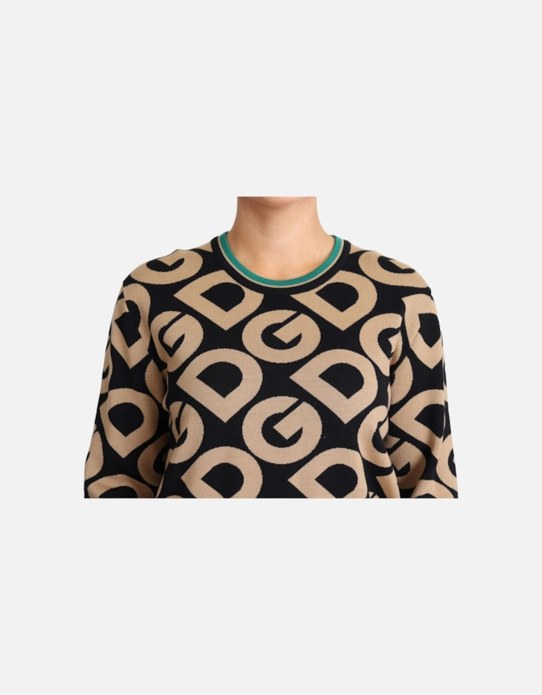 DG Knitwear Sweater Beige Black TSH5538 Women - Multicolor