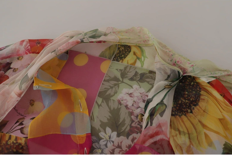 Dolce Gabbana Floral Print Silk Shirt TSH7806 Women - Multicolor