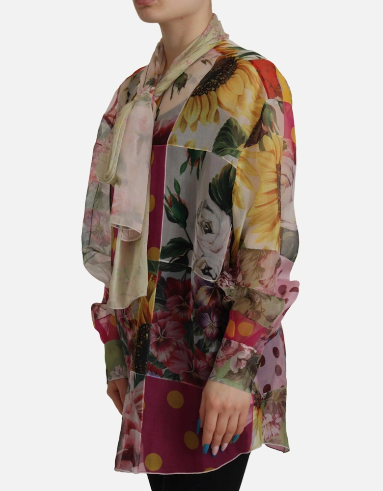Dolce Gabbana Floral Print Silk Shirt TSH7806 Women - Multicolor