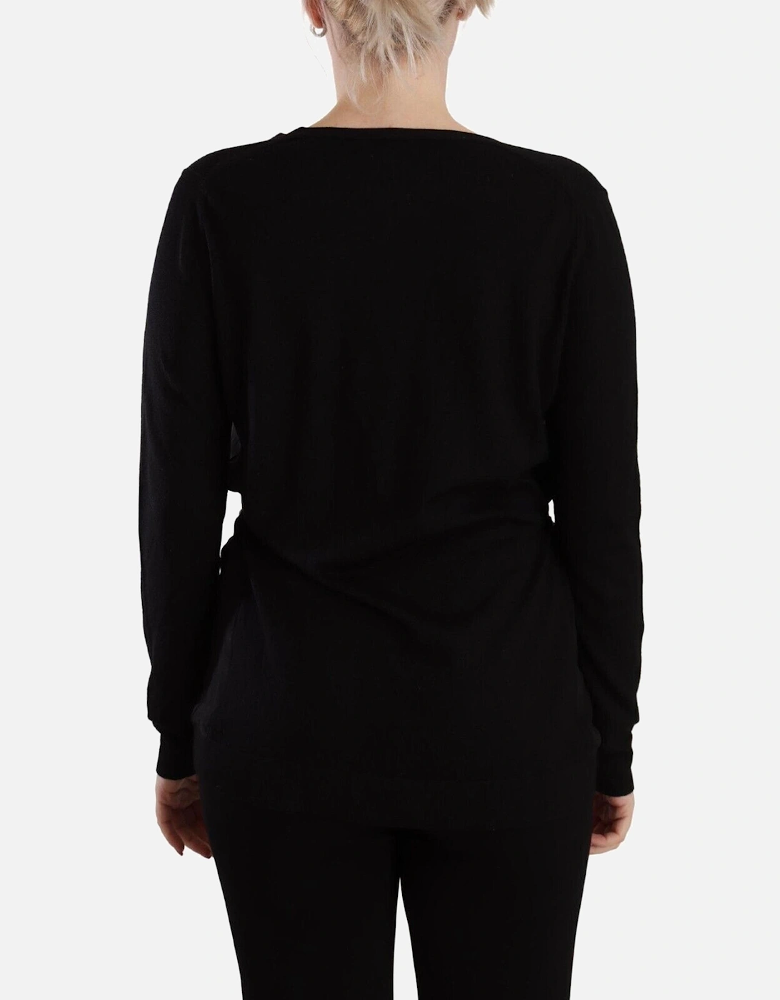 Long Sleeve VNeck Cardigan Women - Black T-Shirts