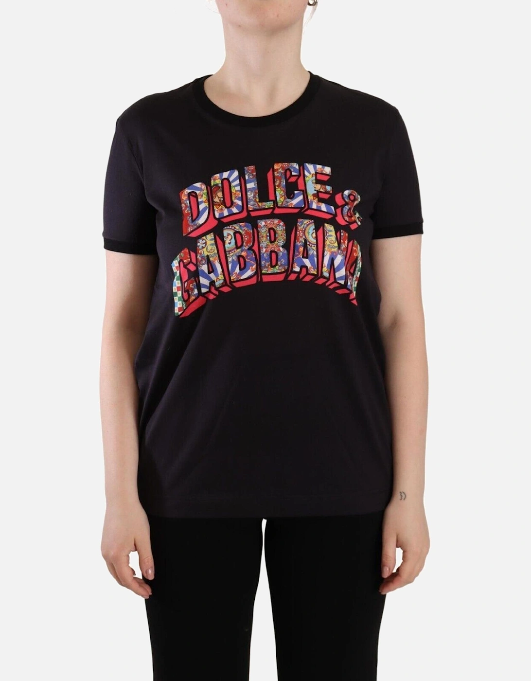 Dolce Gabbana TSH7614 Logo Tee Women - Black T-Shirts, 5 of 4