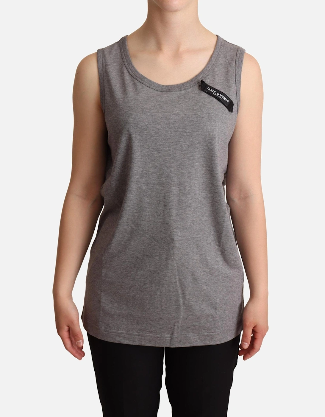 Dolce Gabbana Tank Top Casual Style Women - Gray T-Shirts, 5 of 4