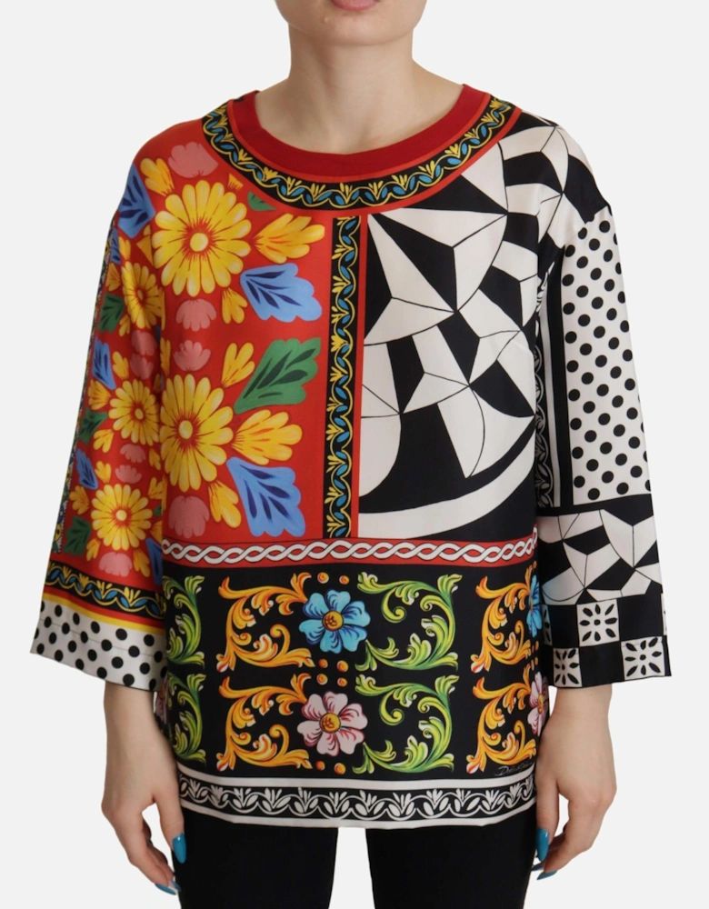 Dolce Gabbana TSH7810 Silk Blouse Women - Multicolor T-Shirts
