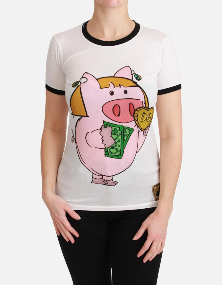 Dolce Gabbana Piggy TShirt TSH4552 Women - White T-Shirts