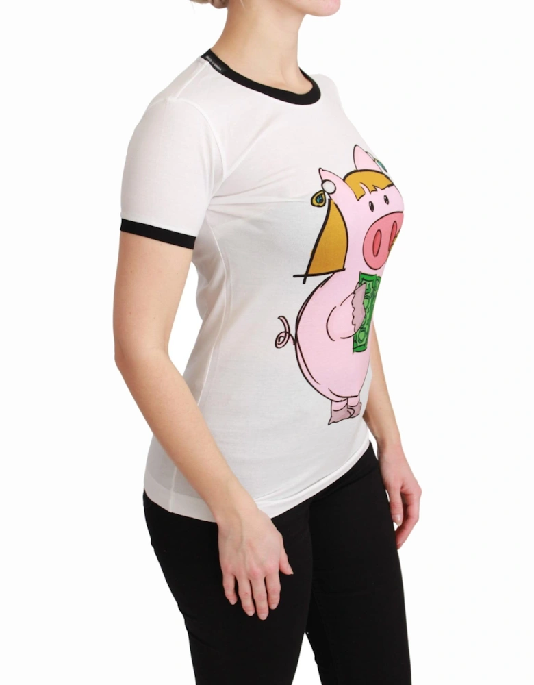 Dolce Gabbana Piggy TShirt TSH4552 Women - White T-Shirts
