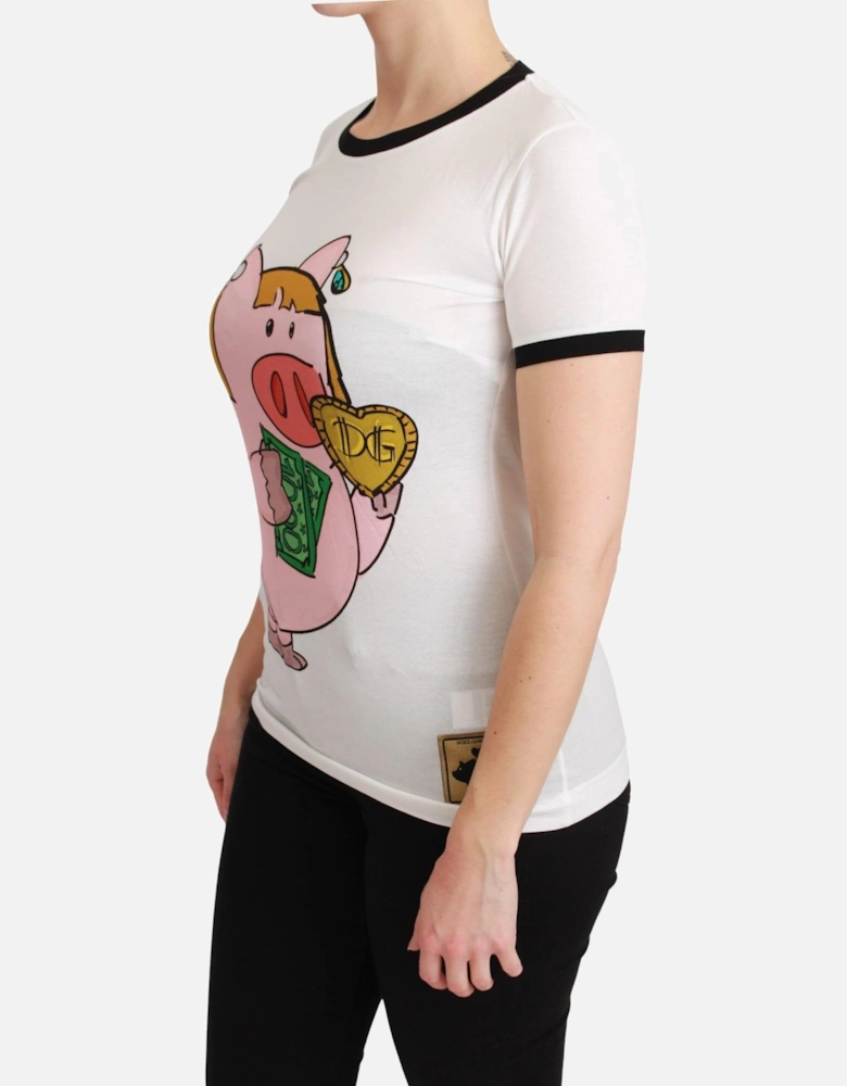 Dolce Gabbana Piggy TShirt TSH4552 Women - White T-Shirts
