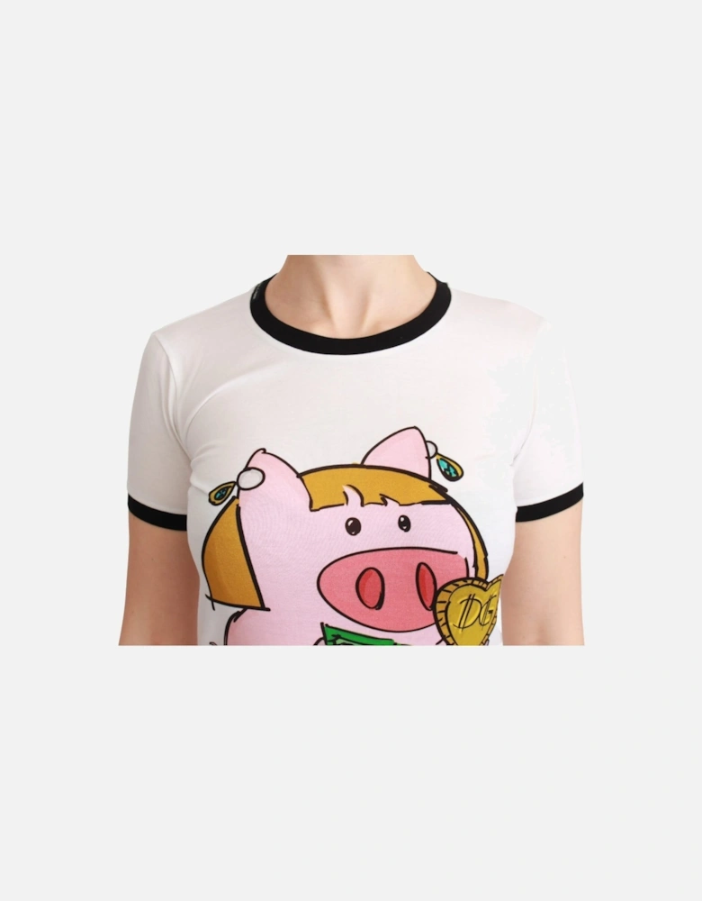 Dolce Gabbana Piggy TShirt TSH4552 Women - White T-Shirts