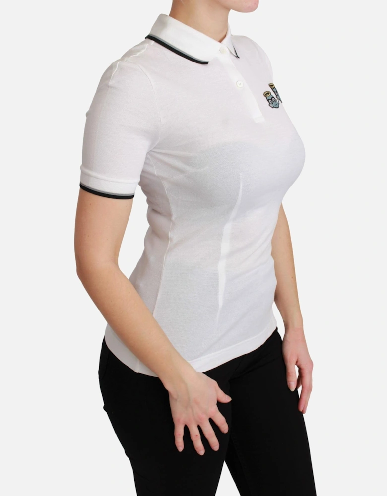 Polo Shirt Angel Print TSH4550 Women - White T-Shirts