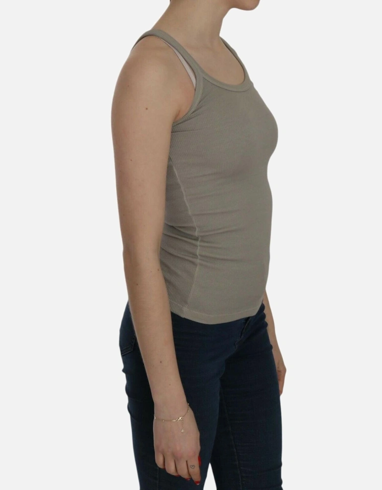 Ribbed Tank Top TSH3917 Women - Beige T-Shirts