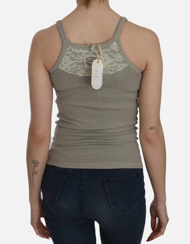 Ribbed Tank Top TSH3917 Women - Beige T-Shirts