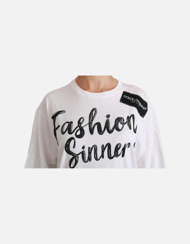Lace Trim TShirt Fashion Sinner Style Women - Blackwhite T-Shirts