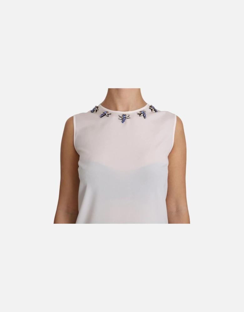 Dolce Gabbana TSH2945 Sleeveless Blouse Women - White T-Shirts