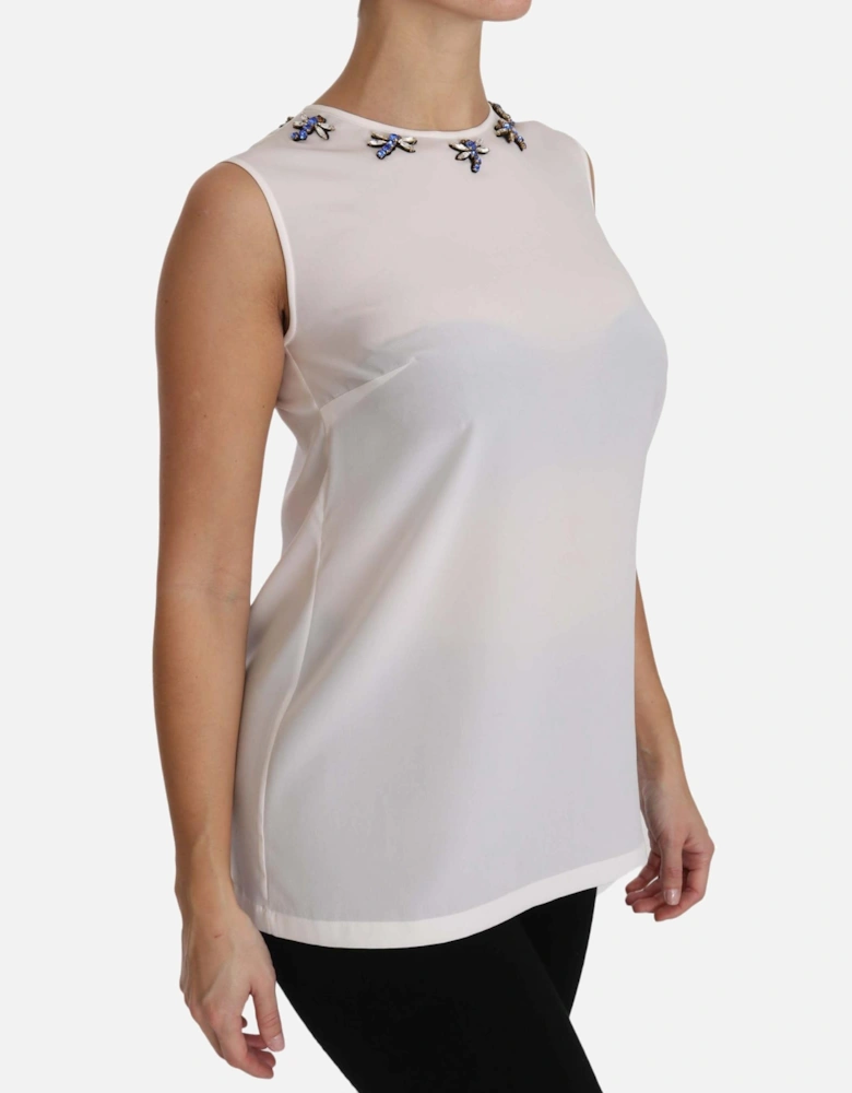 Dolce Gabbana TSH2945 Sleeveless Blouse Women - White T-Shirts
