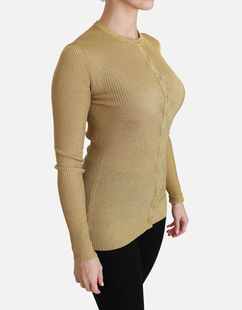 Dolce Gabbana Ribbed Knit Sweater Women - Gold