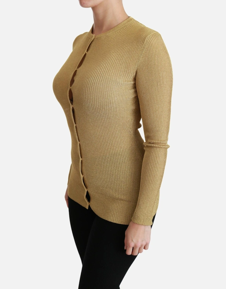 Dolce Gabbana Ribbed Knit Sweater Women - Gold