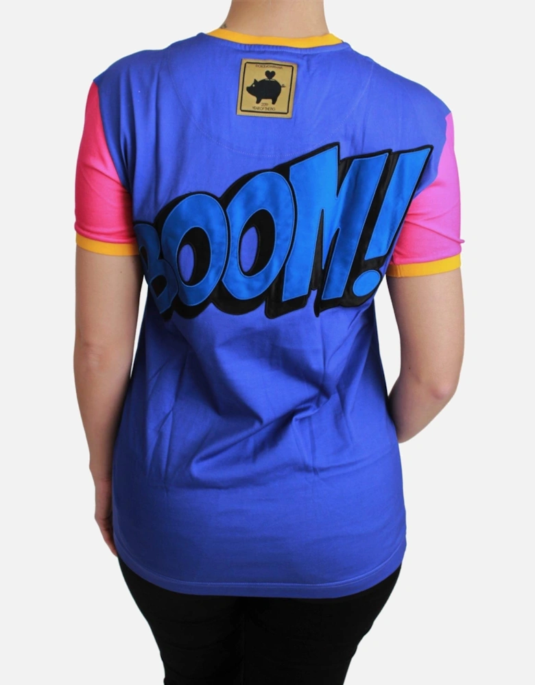 Power Pig TShirt Short Sleeve Relaxed Fit Women - Blue T-Shirts