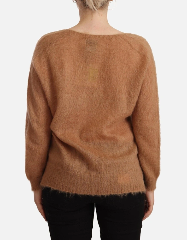 Fuzzy Cardigan TSH3202 Women - Brown Sweaters